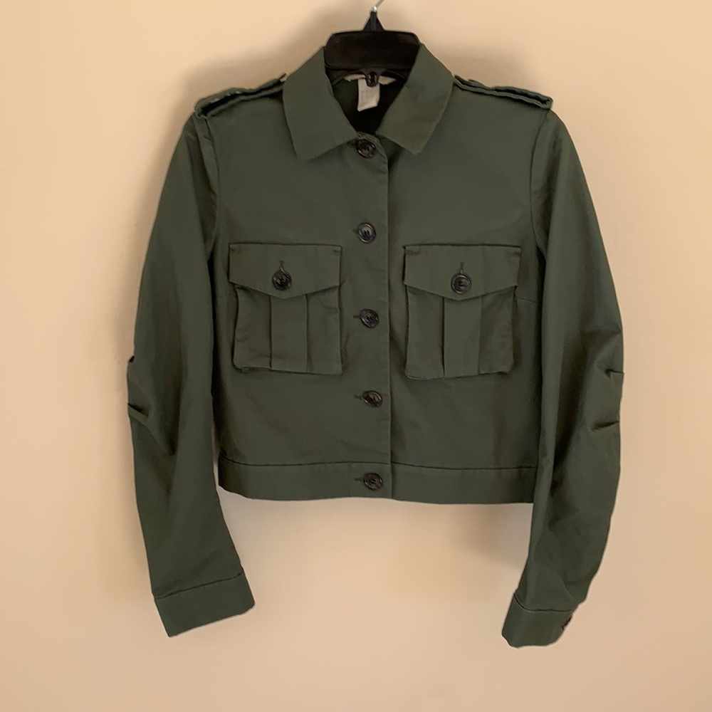 H&M  Military Style Cropped jacket - Picture 2 of 8